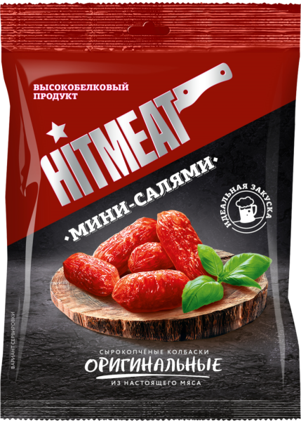 Колбаски сырокопченые HITMEAT Мини салями Оригинальные